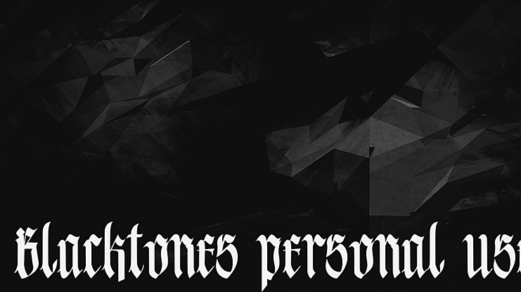 Blacktones personal use Font