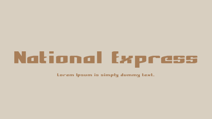 National Express Font Family
