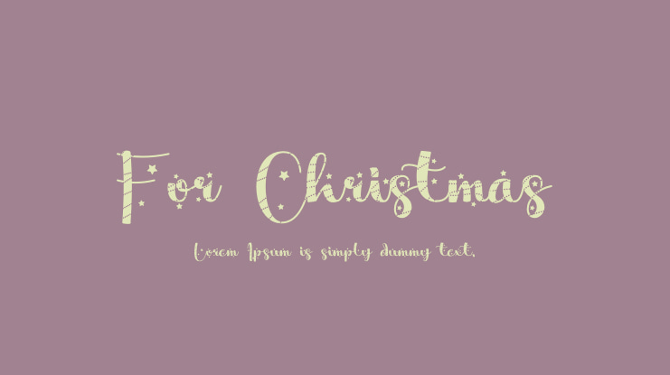 For Christmas Font