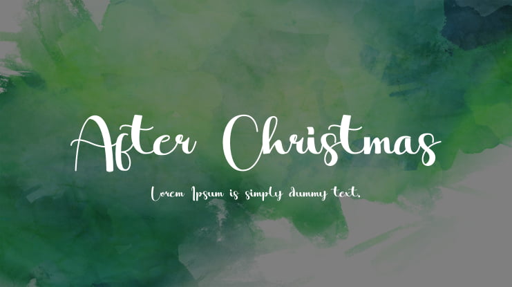 After Christmas Font