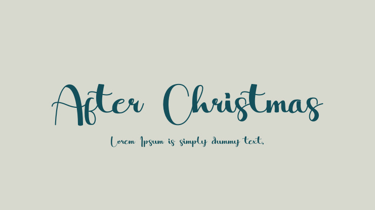 After Christmas Font