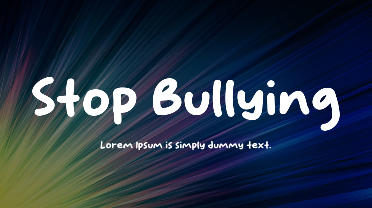 Stop Bullying Font