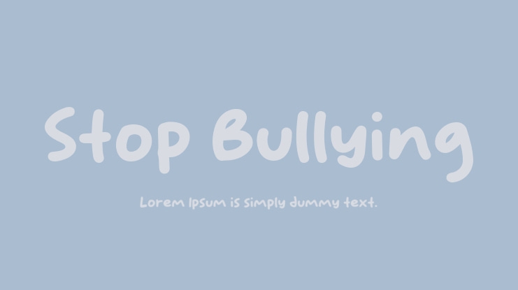 Stop Bullying Font