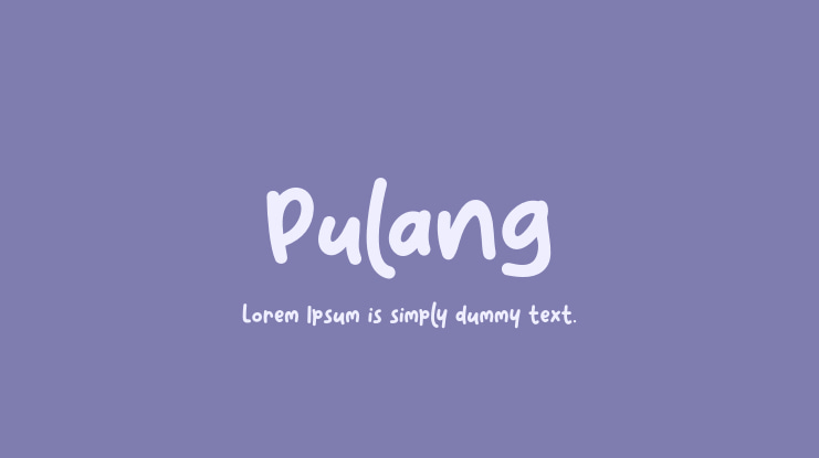 Pulang Font