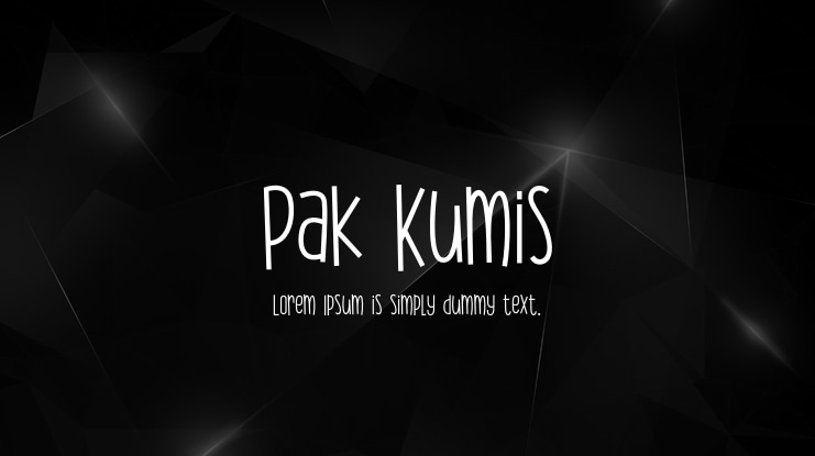 Pak Kumis Font