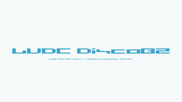 LVDC Disco02 Font