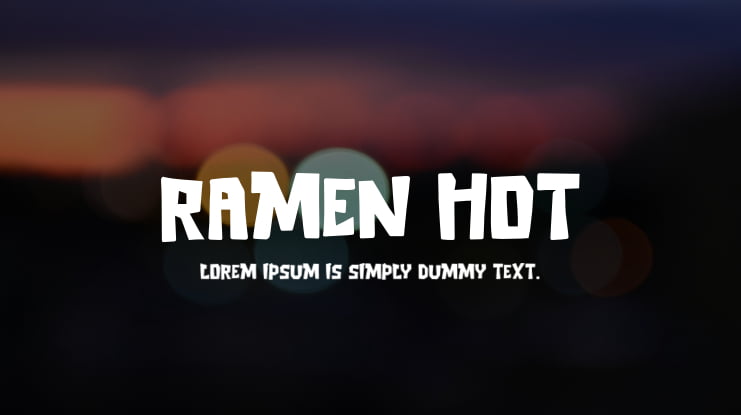 Ramen Hot Font