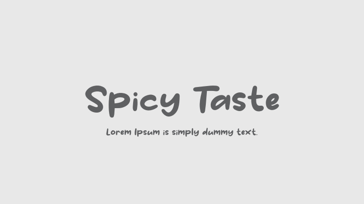 Spicy Taste Font