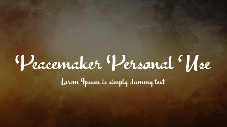 Peacemaker Personal Use Font
