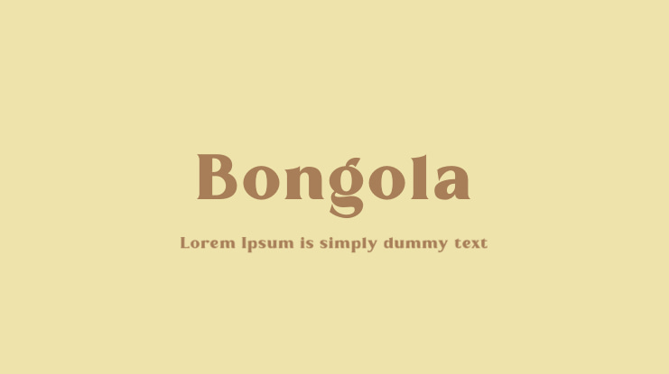Bongola Font