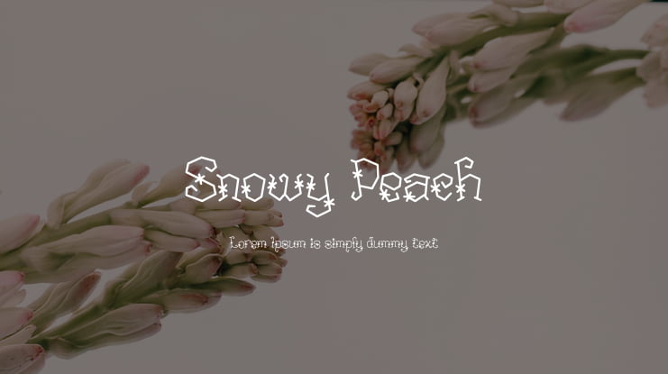 Snowy Peach Font