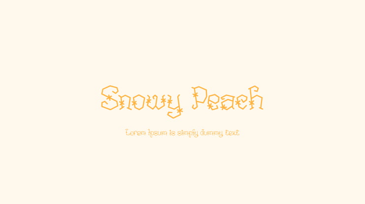 Snowy Peach Font