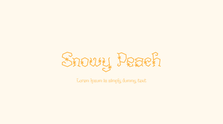 Snowy Peach Font