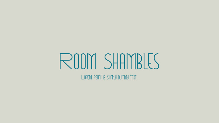 Room Shambles Font