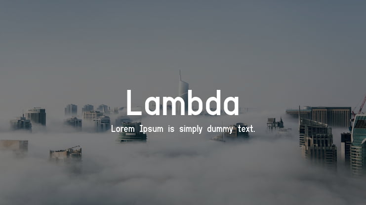 Lambda Font Family