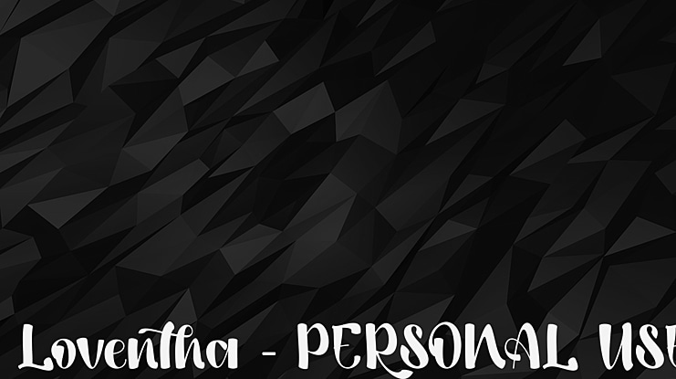 Loventha - PERSONAL USE Font