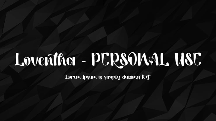 Loventha - PERSONAL USE Font