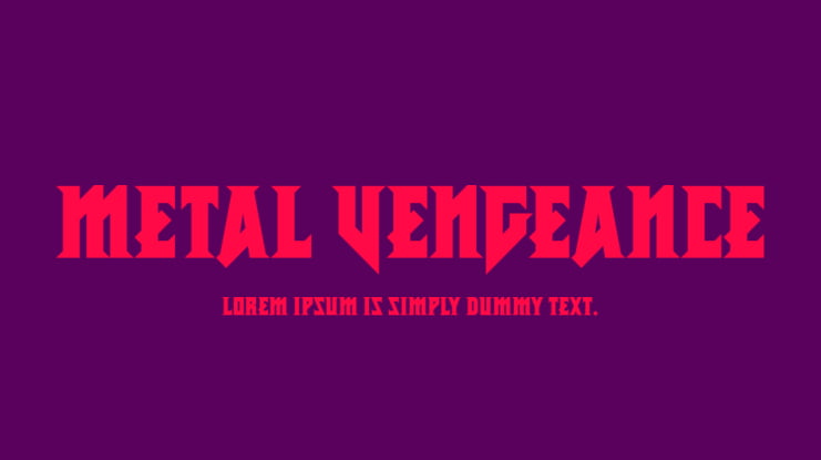 Metal Vengeance Font Family