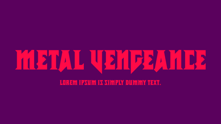 Metal Vengeance Font Family