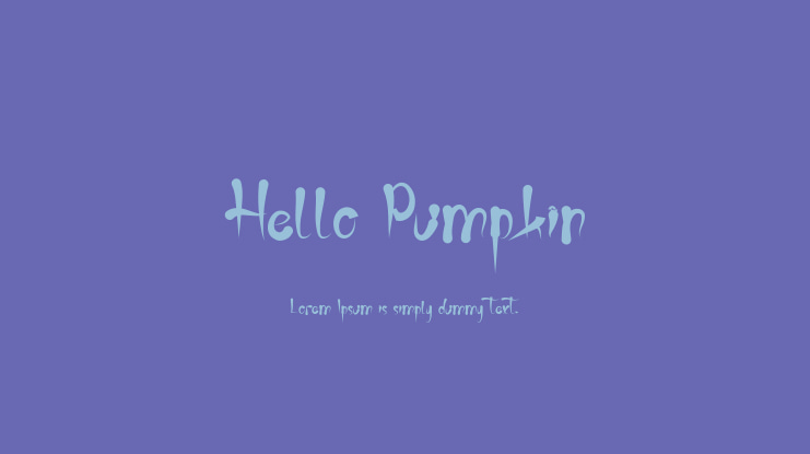 Hello Pumpkin Font