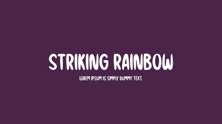 Striking Rainbow Font