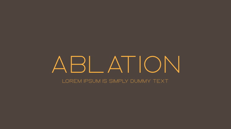 Ablation Font