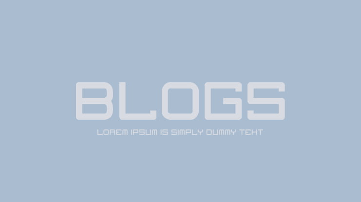 Blogs Font