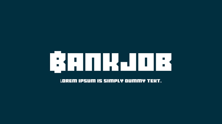 Bankjob Font