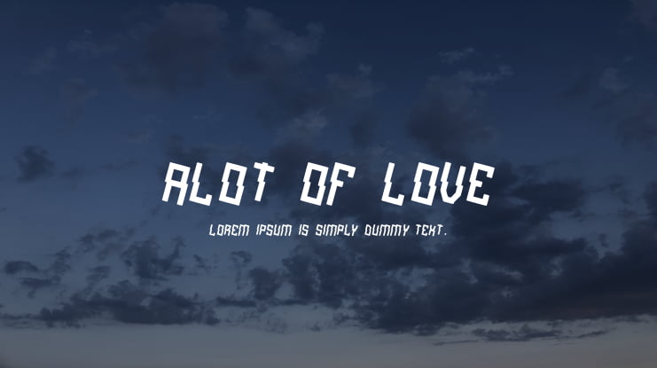 alot of love Font