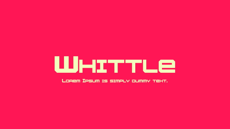 Whittle Font Family