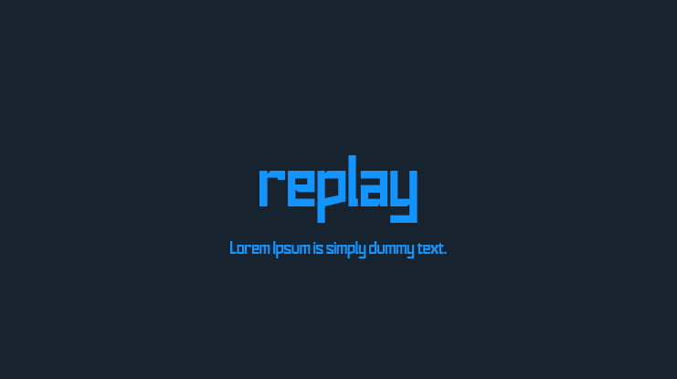 replay Font