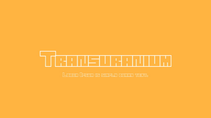 Transuranium Font