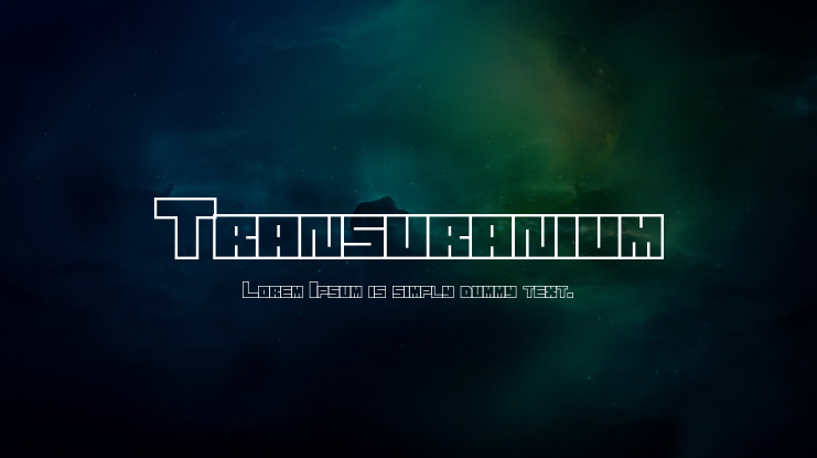 Transuranium Font