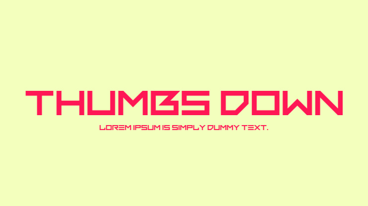 Thumbs Down Font