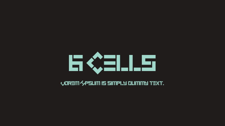 6 Cells Font
