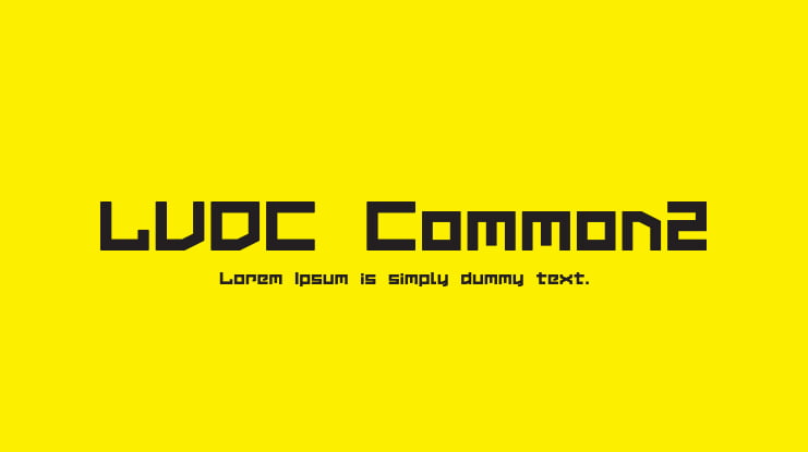 LVDC Common2 Font