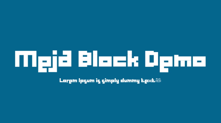 Meja Block Demo Font