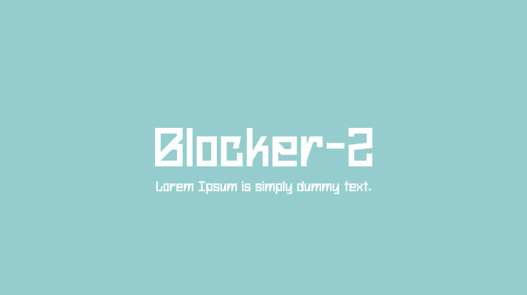Blocker-2 Font
