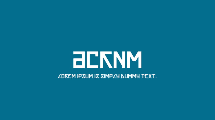 ACRNM Font