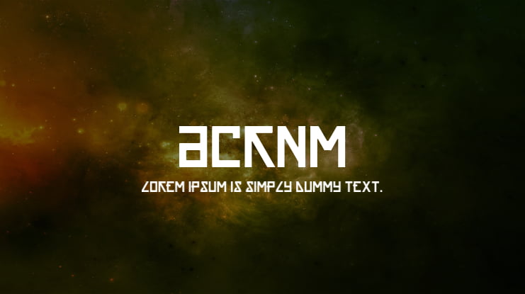 ACRNM Font
