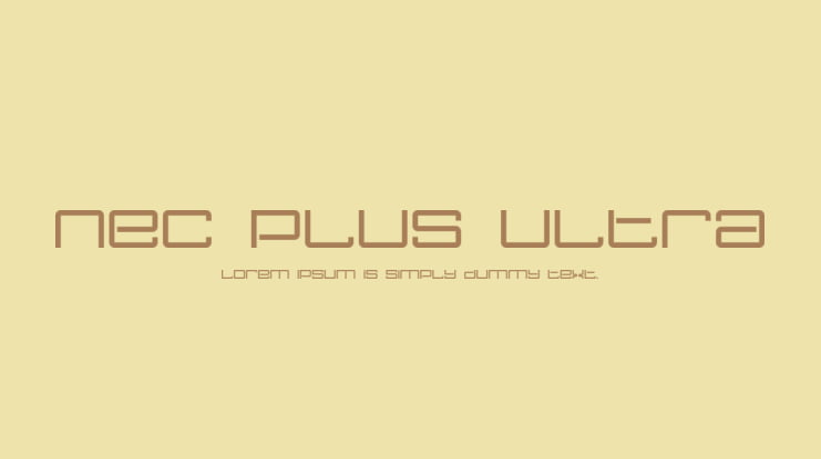 Nec Plus Ultra Font Family