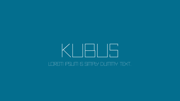 Kubus Font Family