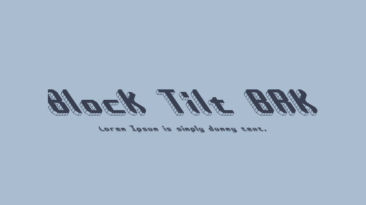 Block Tilt BRK Font
