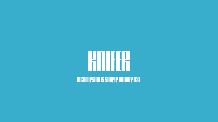 Knifer Font Family
