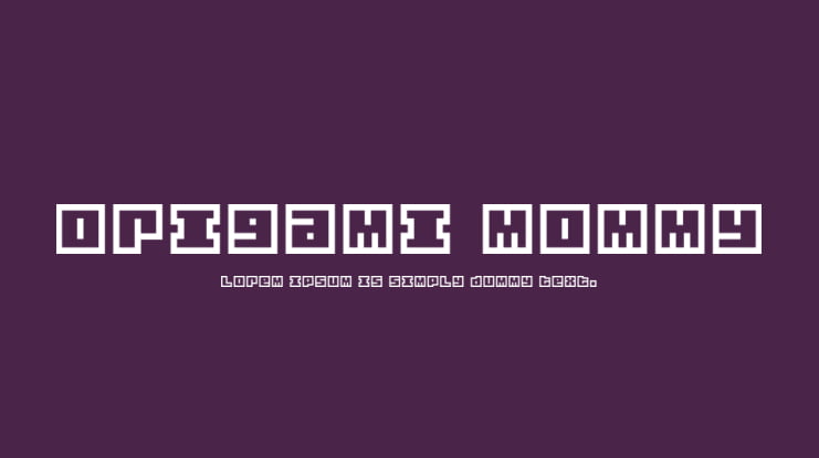 Origami Mommy Font Family