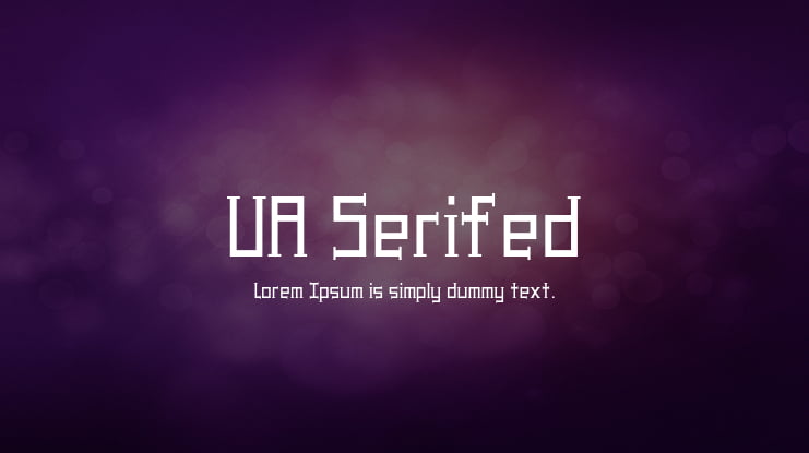 UA Serifed Font