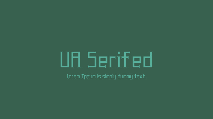 UA Serifed Font