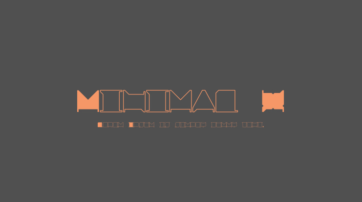 Minimal X Font