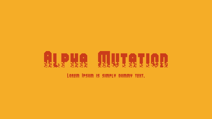 Alpha Mutation Font