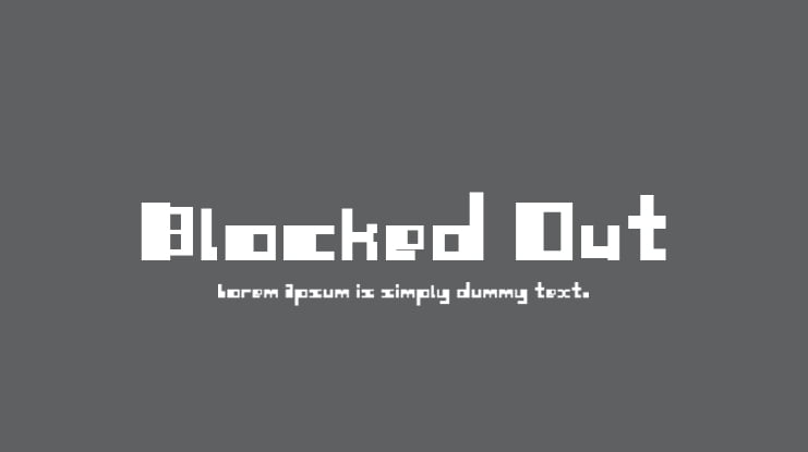 Blocked Out Font